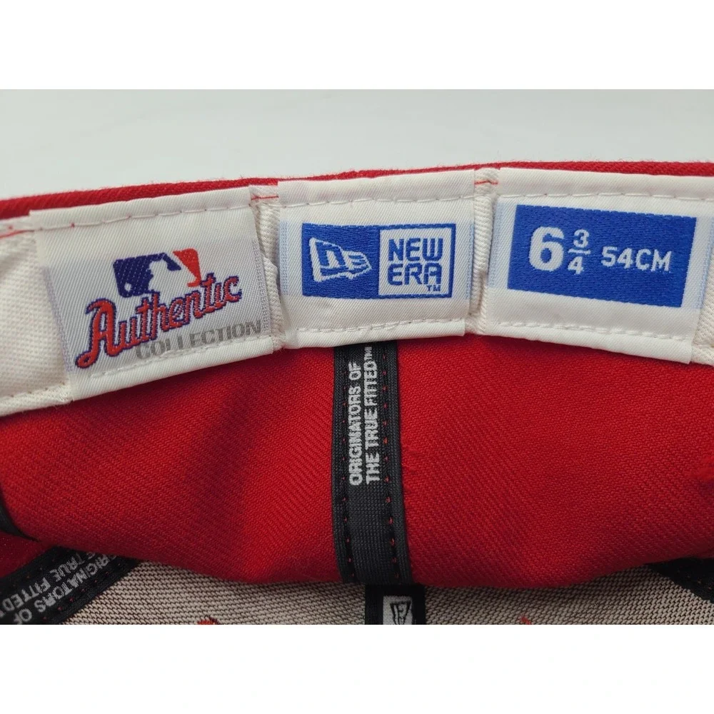 Vintage Washington Nationals‎ New Era 59Fifty Fitted 6 3/4 Hat Cap Wool MLB Red